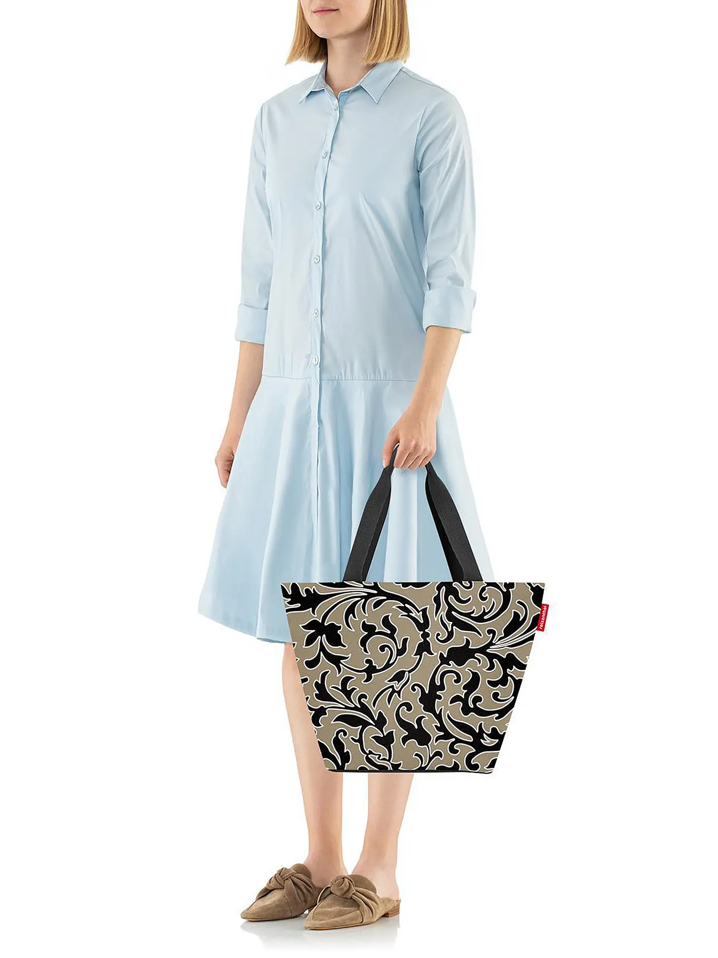 REISENTHEL | Shopper M Baroque Marble Braun / Schwarz | 